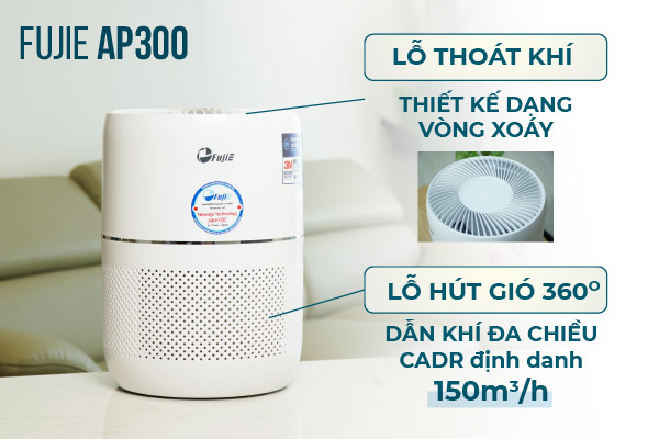 Máy lọc không khí thông minh kết nối Wifi FujiE AP300