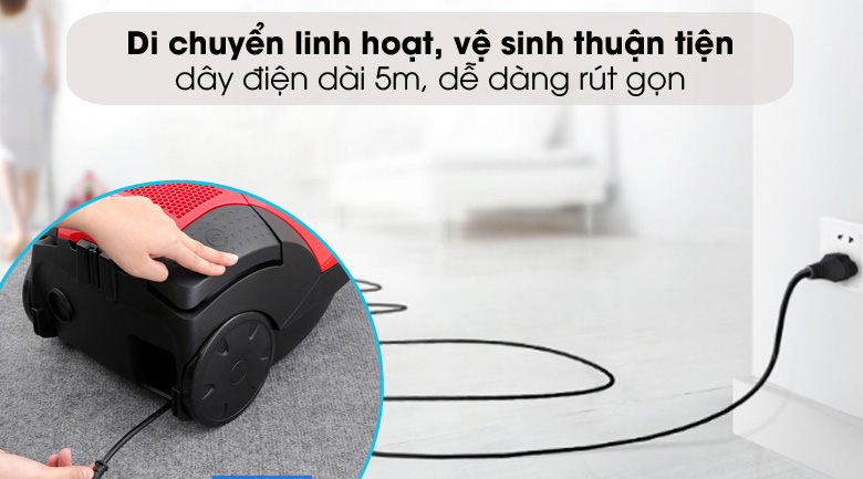 Dây điện có chiều dài là 5m