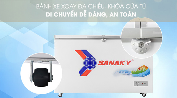 Tủ đông 1 ngăn Sanaky VH 4099A1 có bánh xe di chuyển