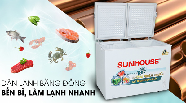 Tủ đông 2 ngăn 2 cánh Sunhouse SHR-F2272W2