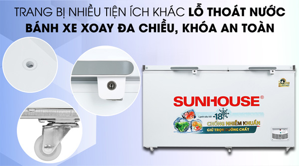 Tủ đông 2 ngăn 2 cánh Sunhouse SHR-F2572W2