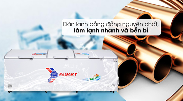 Tủ Sanaky VH-1199HY3 có thể làm lạnh nhanh chóng, ổn định