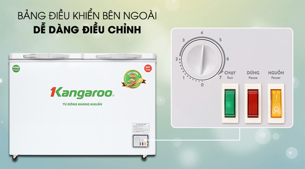 Tủ đông kháng khuẩn 2 ngăn 400 lít Kangaroo KG400NC2