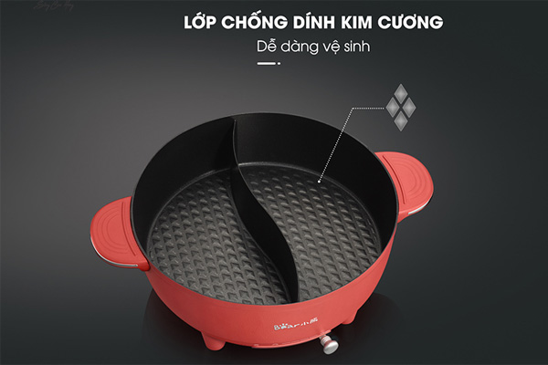 Nồi lẩu uyên ương Bear SUBE006