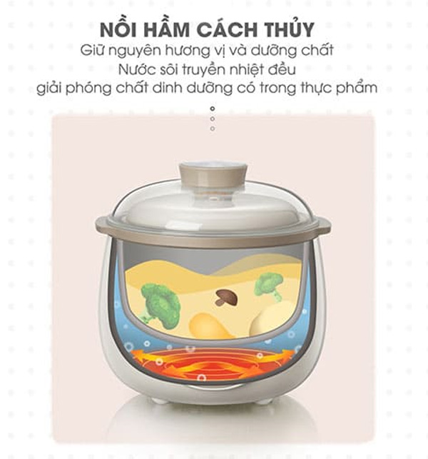 Nồi nấu chậm 0,8L Bear SUBE001