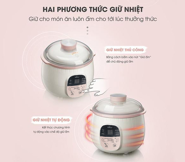 Nồi nấu chậm 0,8L Bear SUBE001