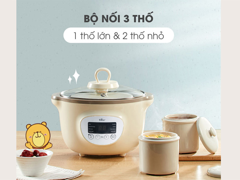 Gồm 3 thố có kích thước khác nhau
