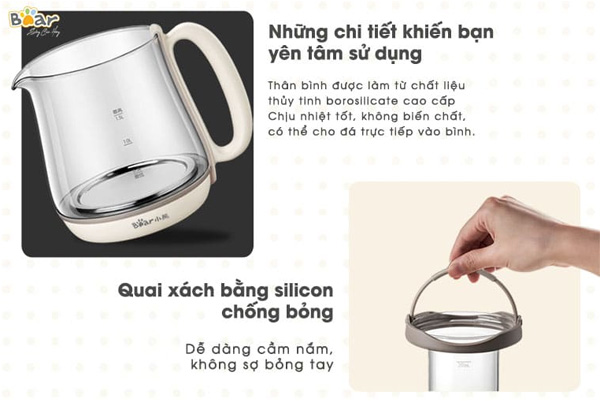 Chất liệu thủy tinh dầy chắc chắc, dễ dàng vệ sinh, chống bám bụi