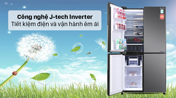 Tủ lạnh Sharp Inverter 525 lít SJ-FX600V-SL Mới 2021