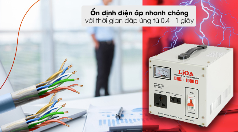 Thời gian ổn định chỉ mất từ 0.4 - 1 giây