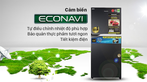 Tủ lạnh Panasonic NR-TV261BPKV có cảm biến Econavi hiện đại