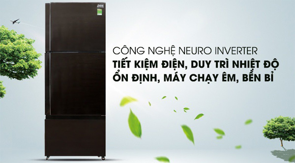 Tủ lạnh Mitsubishi Electric Inverter 414 lít MR-V50ER-BRW-V