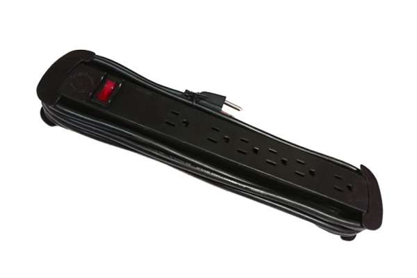 Ổ cắm kéo dài tiêu chuẩn Mỹ - Nhật LiOA 6U (đen)