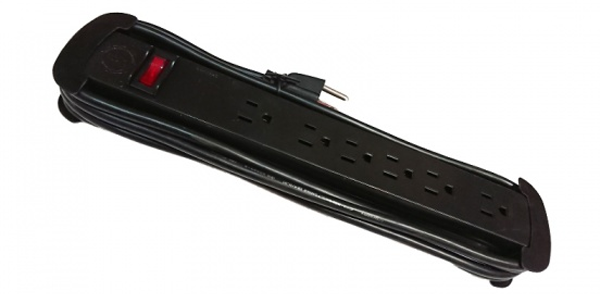Ổ cắm kéo dài tiêu chuẩn Mỹ - Nhật LiOA 6U (đen)
