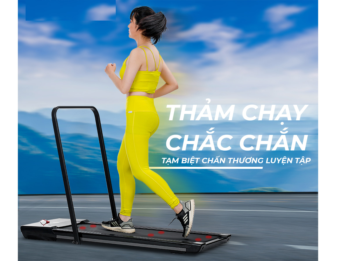 Thảm chạy rộng rãi và êm ái