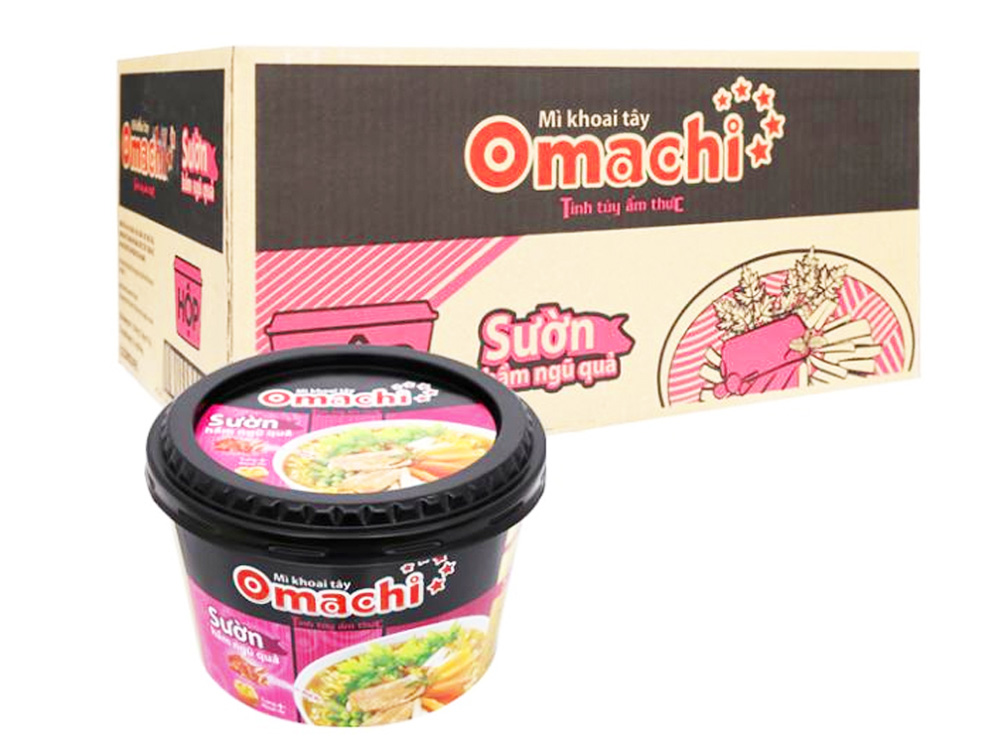 Mì khoai tây Omachi sườn hầm ngũ quả (12 hộp x 92g)