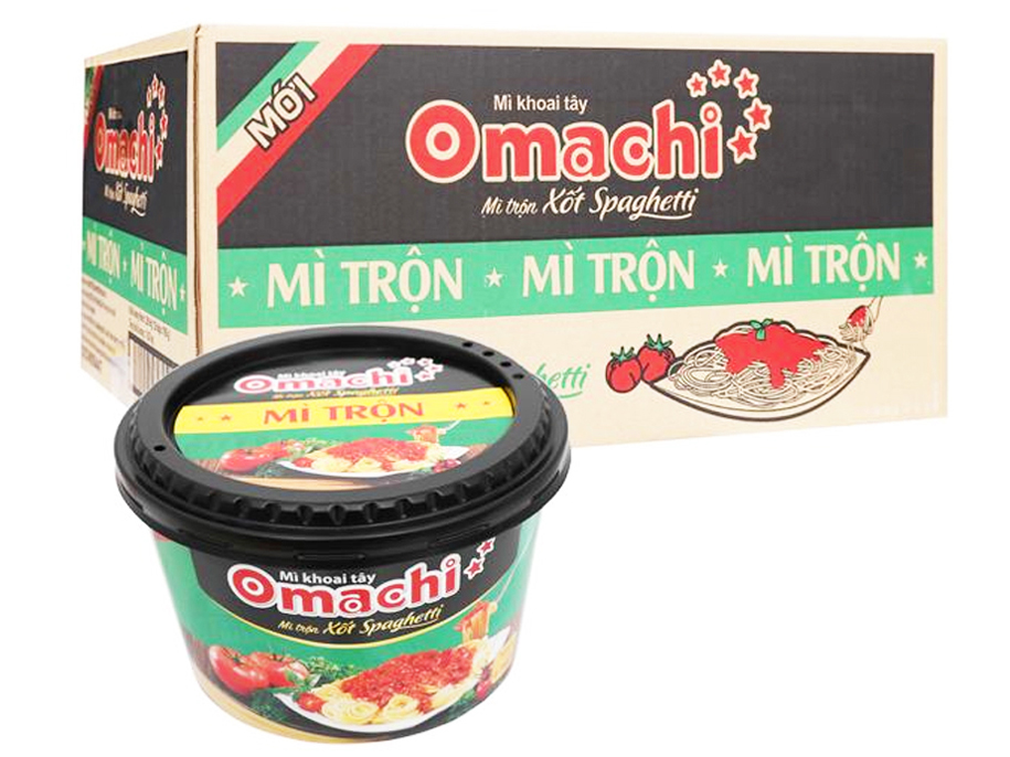 Mì Omachi trộn xốt Spaghetti (12 hộp x 105g)