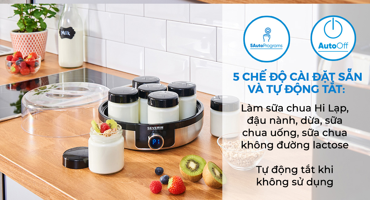 5 chế độ làm sữa chua