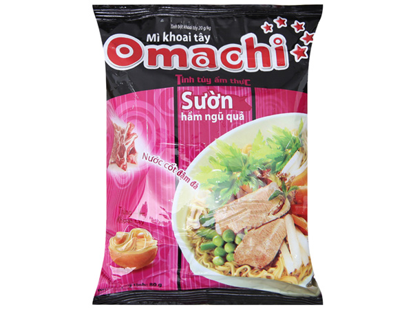 Mì Omachi sườn hầm ngũ quả.