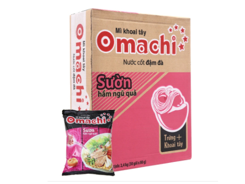 Thùng 30 gói mì Omachi sườn hầm ngũ quả