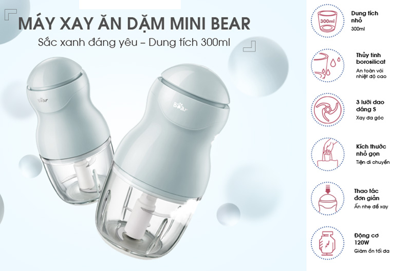 Ưu điểm nổi bật của máy xay mini Bear