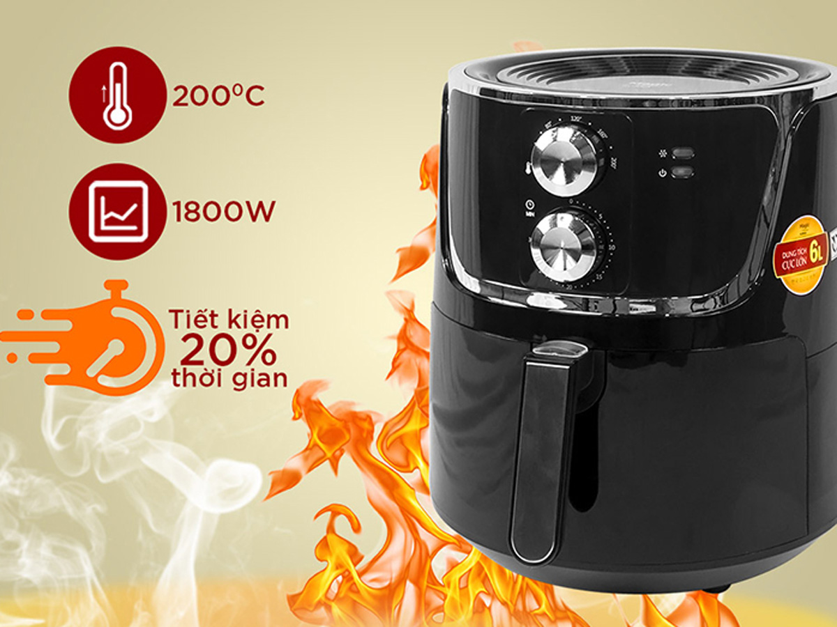 Công suất nồi lên đến 1.800W 