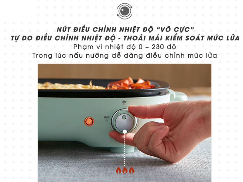 Nút điều chỉnh của bếp nướng