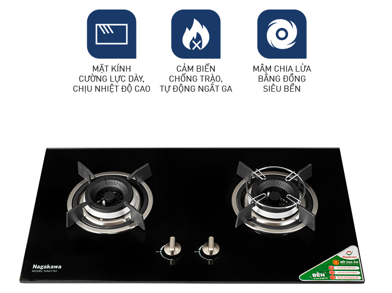 Bếp gas âm Nagakawa NAG1751