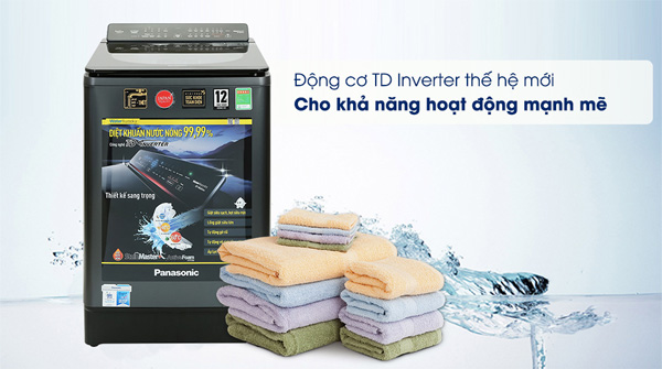 Máy giặt lồng đứng Panasonic NA-FD14V1BRV sử dụng công nghệ TD Inverter tiết kiệm điện năng hiệu quả