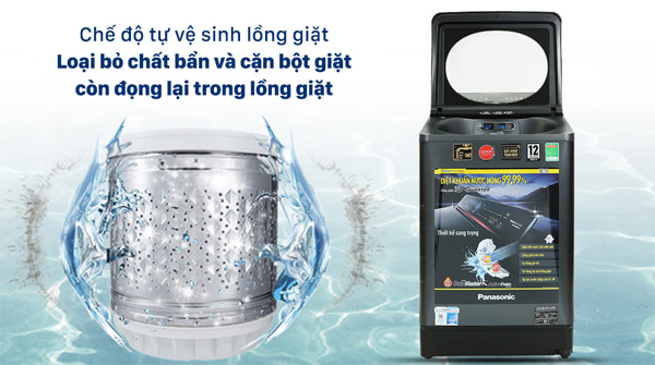 Panasonic NA-FD14V1BRV còn được tích hợp chế độ Auto Tub Clean