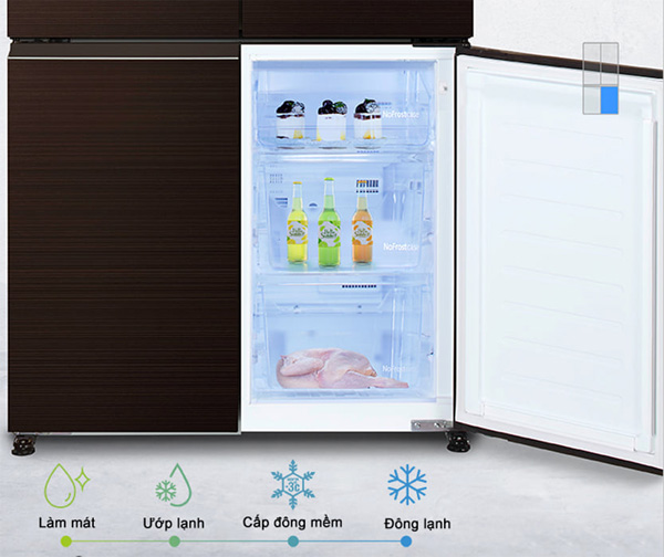 Tủ lạnh Panasonic 4 cánh inverter 628 lít NR-W631VC-T2