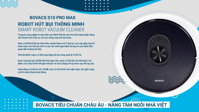 Những ưu điểm của robot hút bụi lau nhà S10 MAX