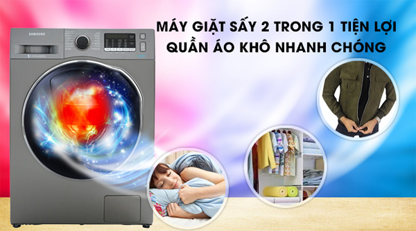 Máy giặt sấy Samsung inverter WD95K5410OX/SV (9.5 kg, mẫu 2019)