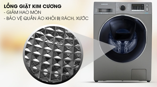 Máy giặt sấy Samsung inverter WD95K5410OX/SV (9.5 kg, mẫu 2019)