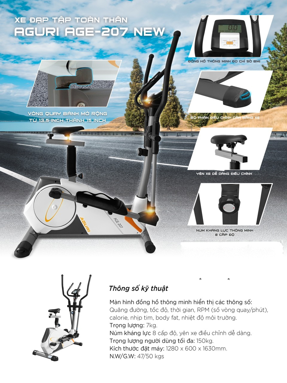 Xe đạp tập toàn thân 