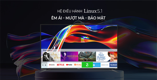 Smart Tivi Casper 4K 58 inch 58UX5200 UHD sử dụng hệ điều hành Linux