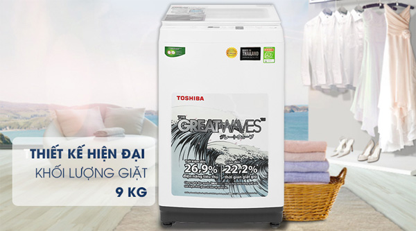 Máy giặt lồng đứng 9kg Toshiba AW-K1000FV(WW)