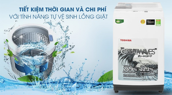 Máy giặt lồng đứng 9kg Toshiba AW-K1000FV(WW)