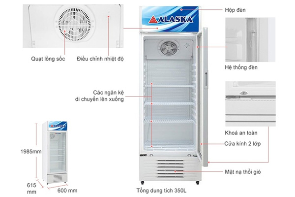 Tủ mát Alaska 300 lít LC-533H