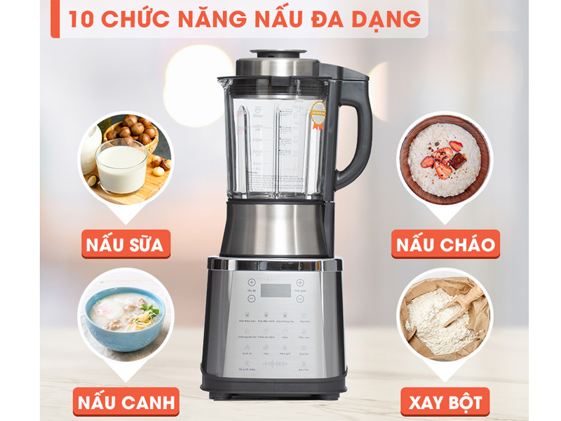10 chức năng nấu khác nhau của máy nấu sữa Unie V8s