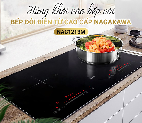 Bếp đôi điện từ Inverter Nagakawa NAG1213M