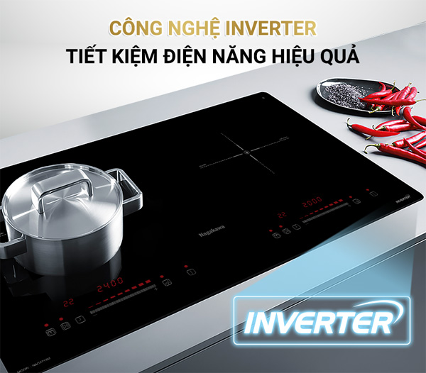 Bếp đôi điện từ Inverter Nagakawa NAG1213M