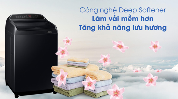 máy giặt Samsung WA10T5260BV/SV sử dụng công nghệ Deep Softener lưu hương tiện ích