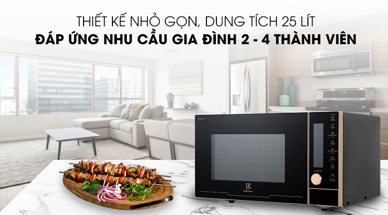 Electrolux EMG25D89GGP có thiết kế sang trọng