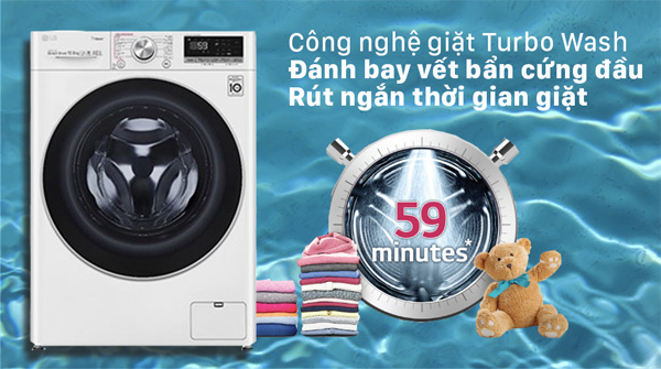 Máy giặt FV1450S3W2 có chế độ giặt nhanh TurboWash