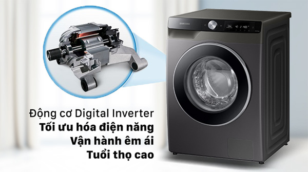 Máy giặt cửa trước Samsung WW10T634DLX/SV sử dụng động cơ Digital Inverter hiện đại