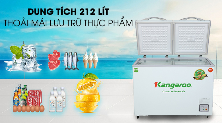 Dung tích thực trên 200 lít