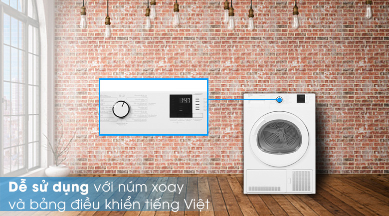 Beko DU8133GA0W sở hữu bảng điều khiển dễ dàng sử dụng