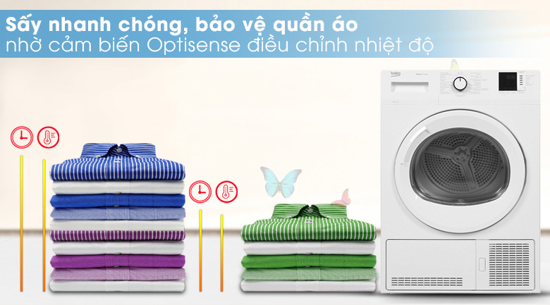 Beko DU8133GA0W được tích hợp cảm biến Optisense thông minh