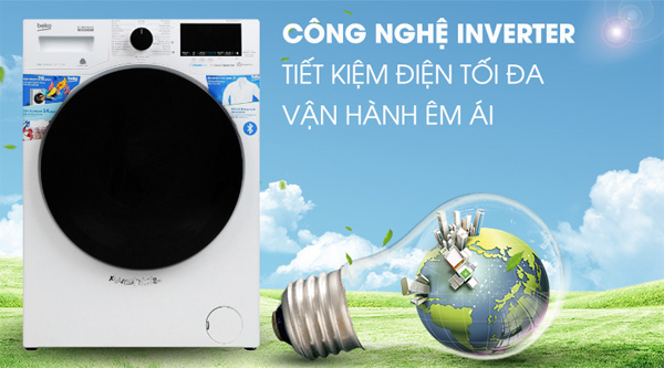 Máy giặt lồng ngang Beko Inverter 8kg WCV8649XWST